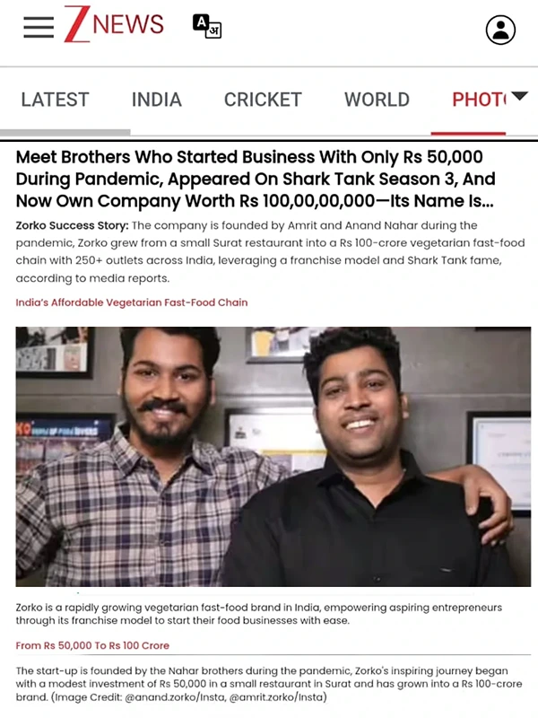 Zorko in Zeenews