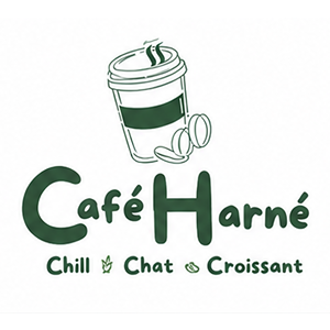 Zorko logo with coffee cup, beans, and text "Café Harné