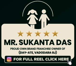 Franchise owner Sukanta Das with ZORKO logo and Instagram call to action