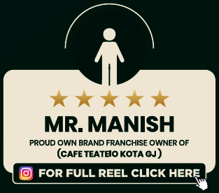 Franchise owner Manish, five stars, Zorko brand, Instagram reel